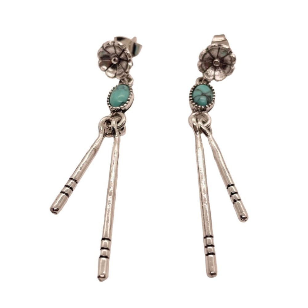 ⭐️❤️ FREE Turquoise Hipster Hippie Art Desert Chic Glam Faux Tassel Hip Earrings